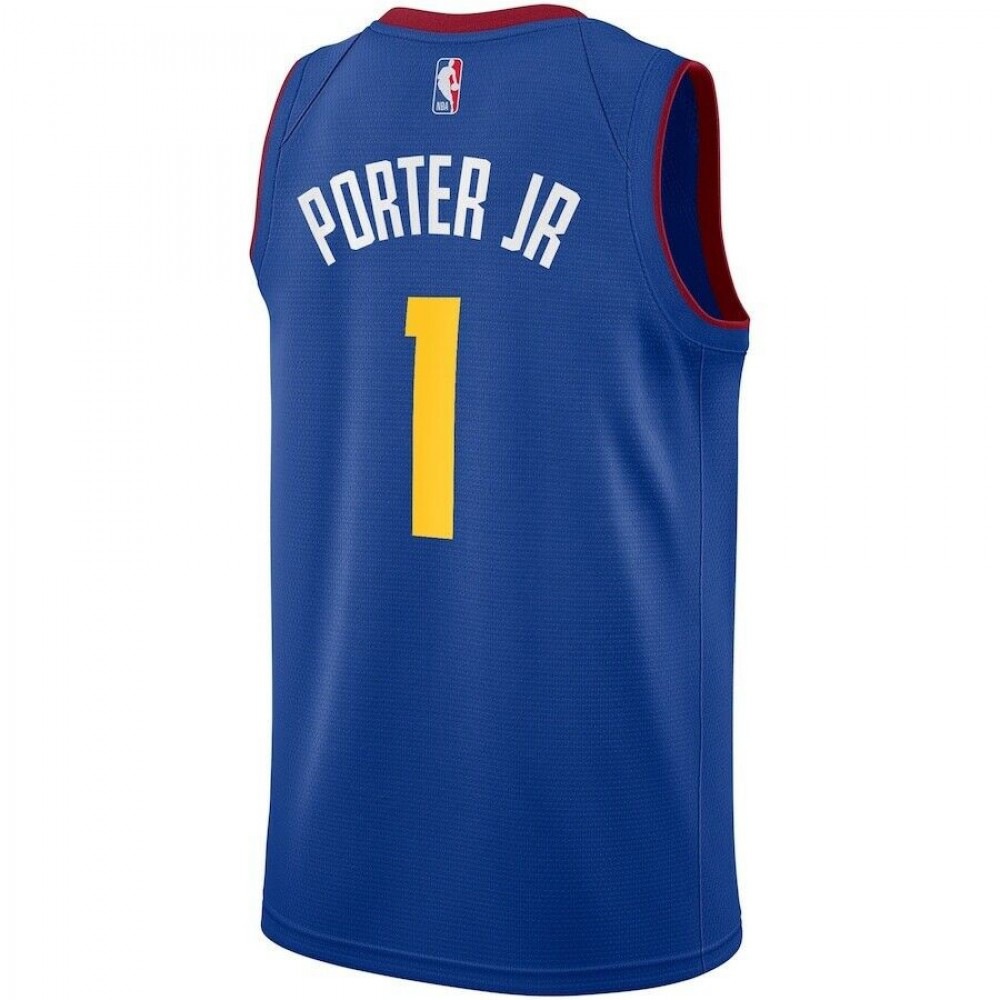 Men's Denver Nuggets Michael Porter Jr. #1 Jordan Blue 2020/21 Swingman Jersey - Statement Edition-Pro Kit Vault | Brand New 26/27 Sports Jerseys